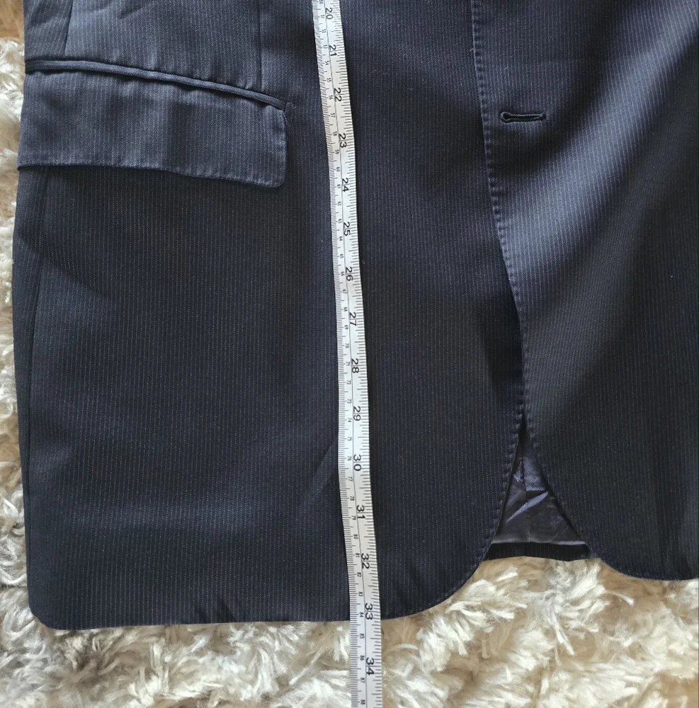 Suitsupply Pure Wool Super 110's Navy Pinstripe 2 Button Blazer 48R